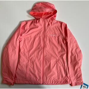 Columbia Women's Zuma Stack II Windbreaker Hooded Jacket Pink Size S